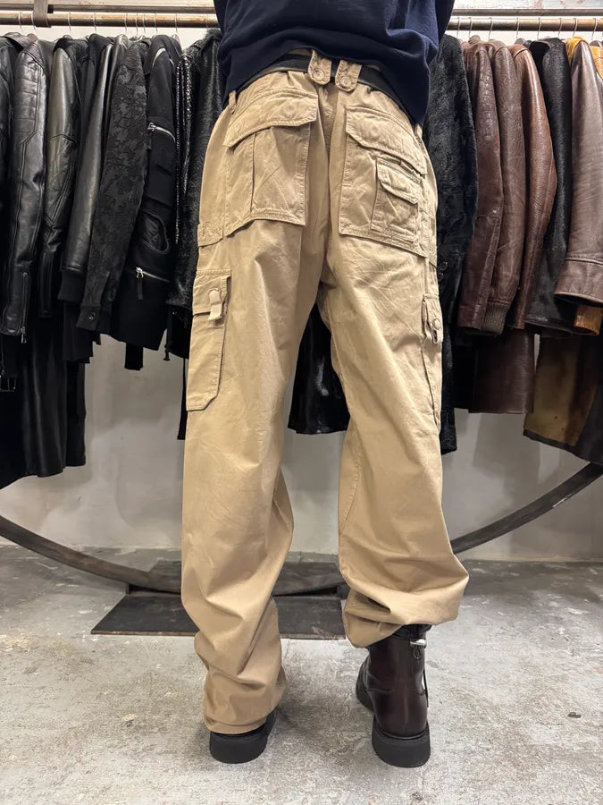 2000s Dolce & Gabbana Technical Beige Cargo Pants rdxnbRj 1