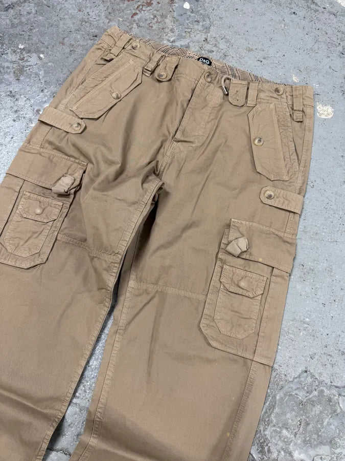 2000s Dolce & Gabbana Technical Beige Cargo Pants rdxnbRj 5