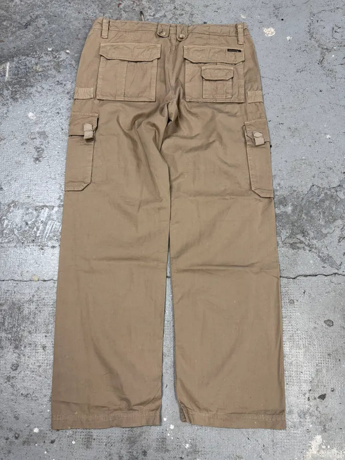 2000s Dolce & Gabbana Technical Beige Cargo Pants rdxnbRj 4