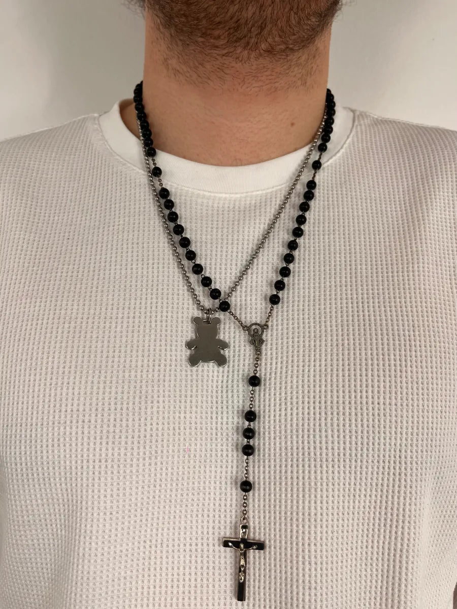2000s Dolce & Gabbana Teddy Bear Grey Necklace HrOWawq 1