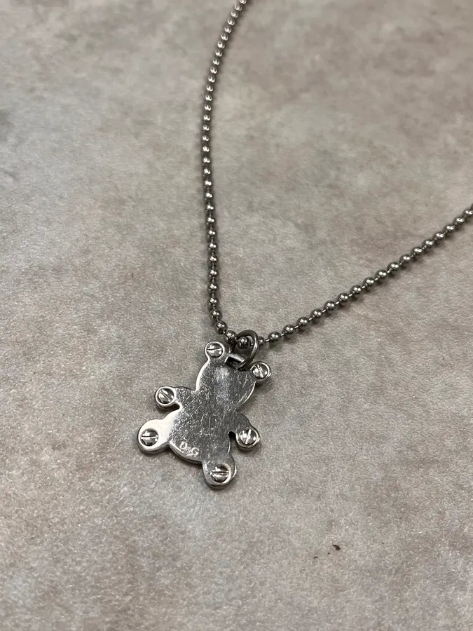 2000s Dolce & Gabbana Teddy Bear Grey Necklace HrOWawq 2