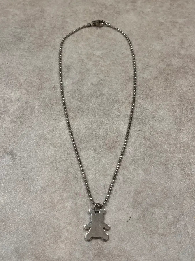 2000s Dolce & Gabbana Teddy Bear Grey Necklace HrOWawq 4