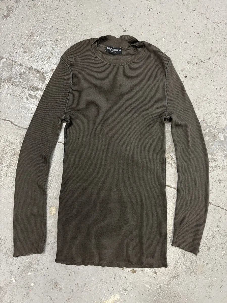 2000s Dolce & Gabbana Tern Green Knit Sweater wZsARhh 2