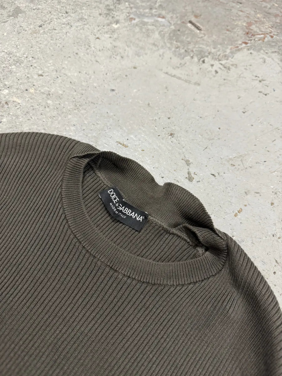 2000s Dolce & Gabbana Tern Green Knit Sweater wZsARhh 6