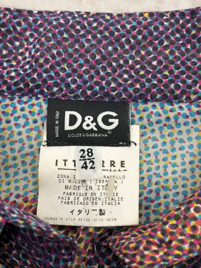 2000s Dolce & Gabbana The Birth of Venus Pixel Silk Shirt ljyTUSf 9