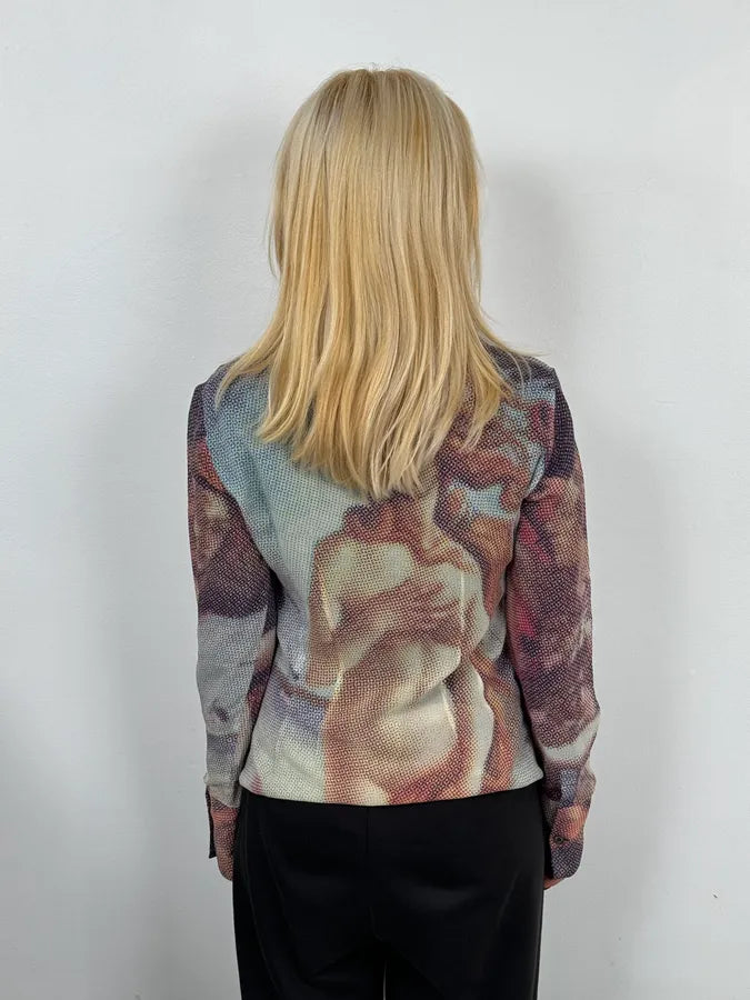 2000s Dolce & Gabbana The Birth of Venus Pixel Silk Shirt ljyTUSf 3