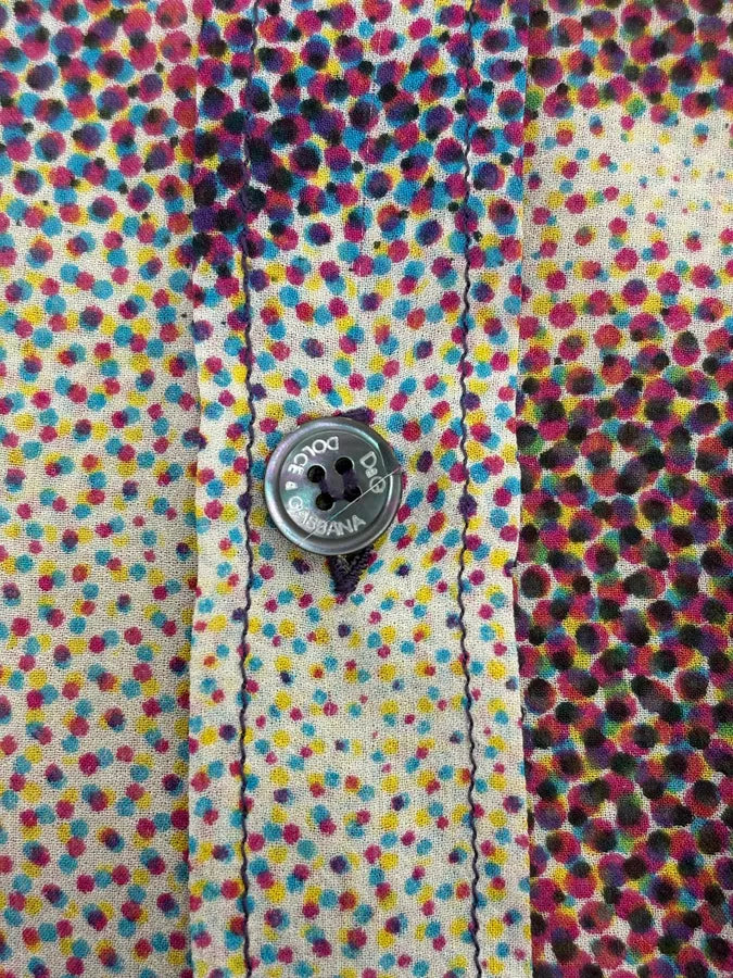 2000s Dolce & Gabbana The Birth of Venus Pixel Silk Shirt ljyTUSf 8