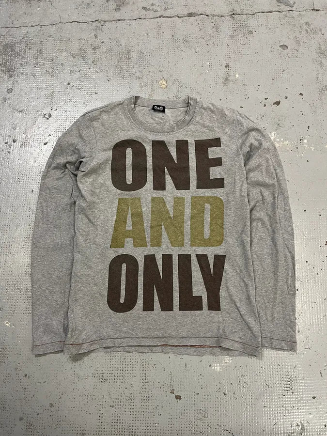 2000s Dolce & Gabbana The Only One Grey Longsleeves mdnCFxz 2