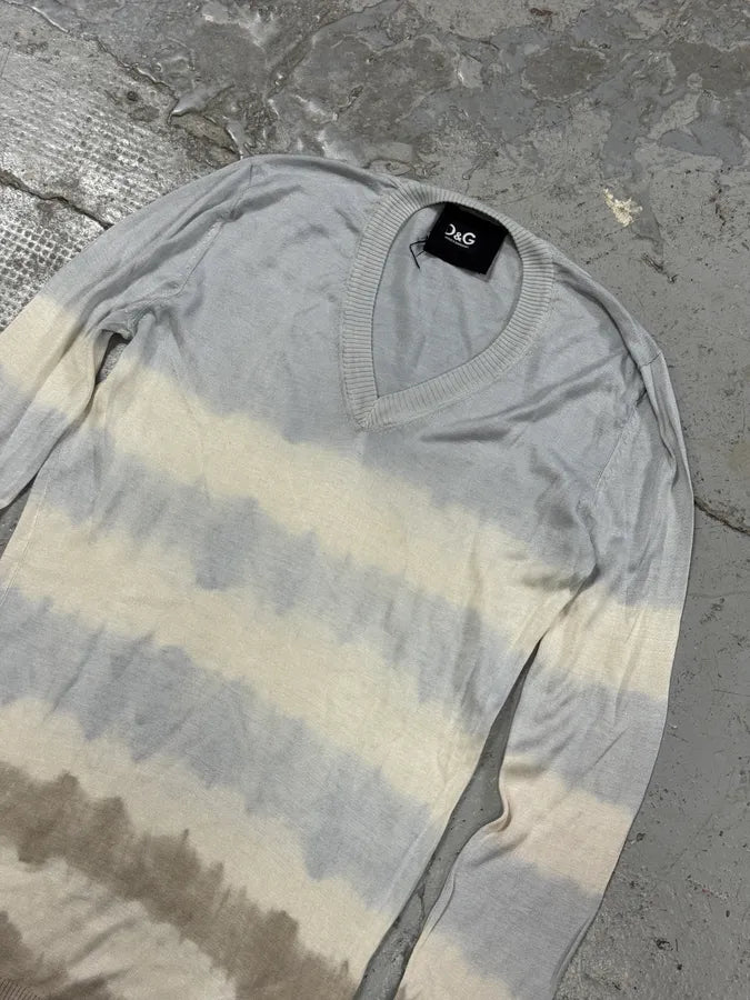 2000s Dolce & Gabbana Tie and Dye Blue Sweater sfmkYZK 2