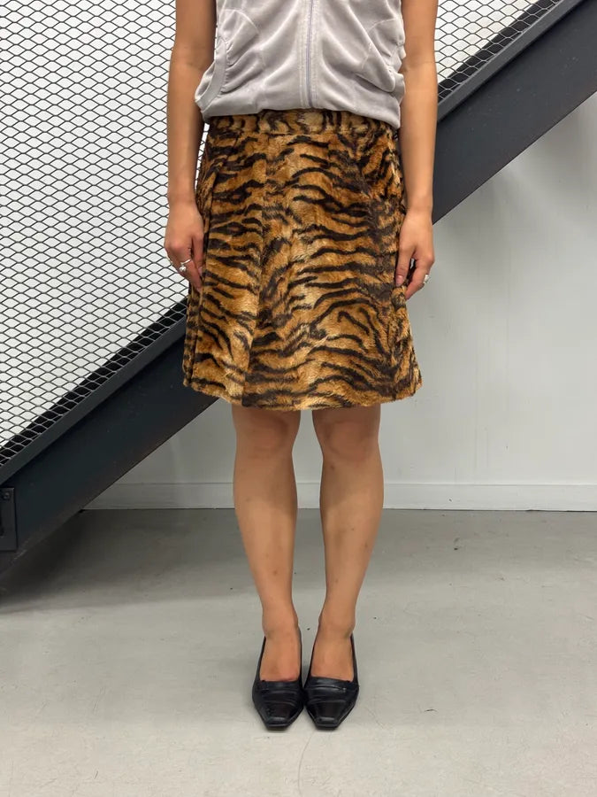 2000s Dolce & Gabbana Tiger Faux Fur Skirt SkGlKUD 1