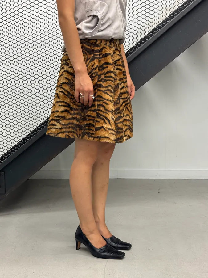 2000s Dolce & Gabbana Tiger Faux Fur Skirt SkGlKUD 2