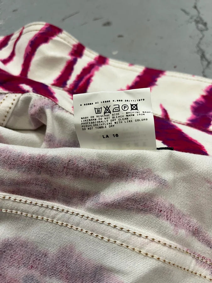2000s Dolce & Gabbana Tiger Stripes White & Fuschia Jacket ymIuoWN 10