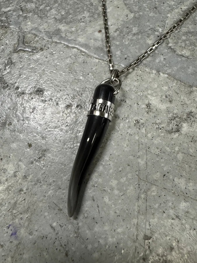 2000s Dolce & Gabbana Tooth Pendant Slicer Necklace (OS) mOZZLhn 3