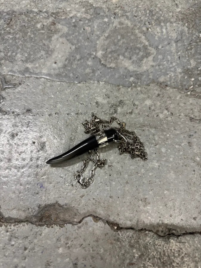 2000s Dolce & Gabbana Tooth Pendant Slicer Necklace (OS) mOZZLhn 5