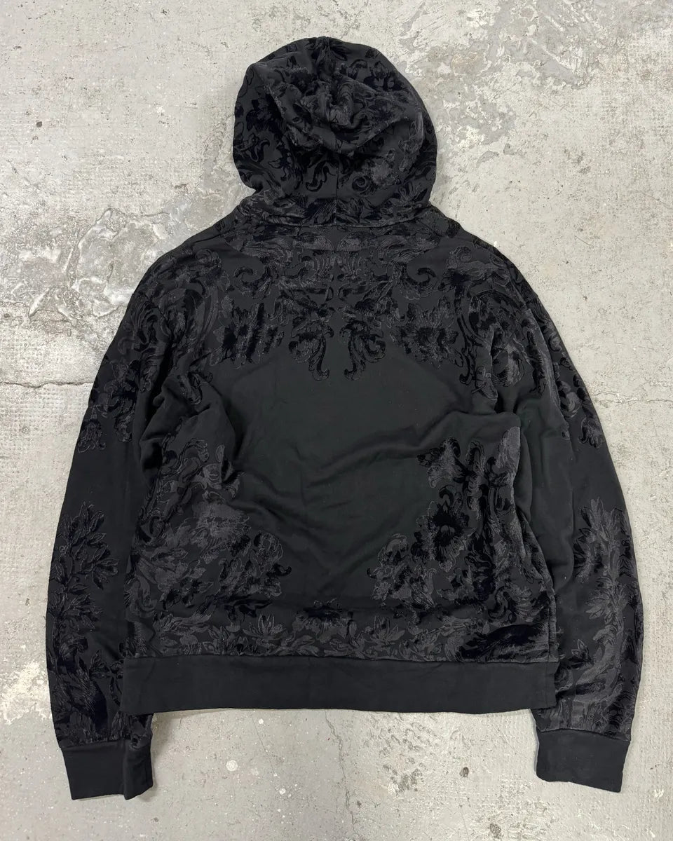 2000s Dolce & Gabbana Tribal Dark Shadow Relief Hoodie (L) 1