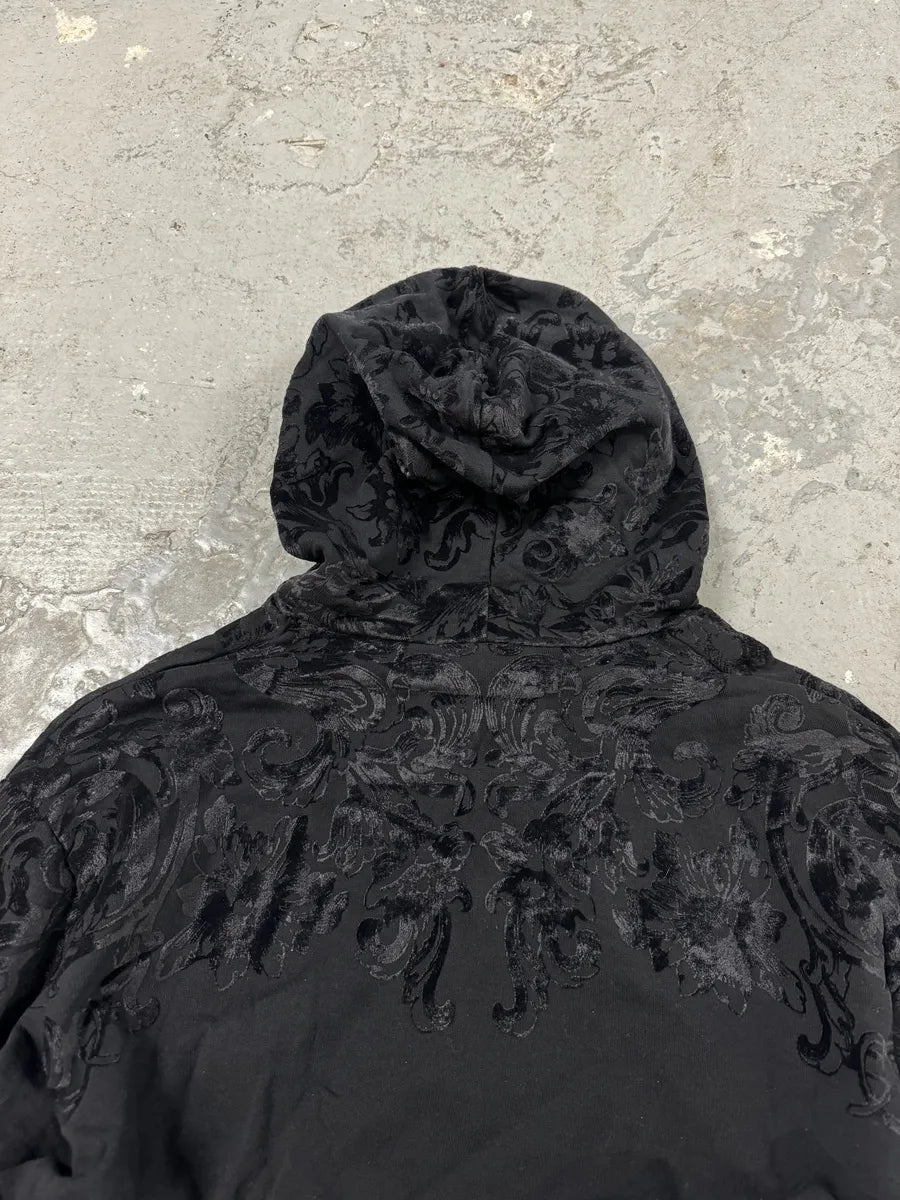 2000s Dolce & Gabbana Tribal Dark Shadow Relief Hoodie (L) 4