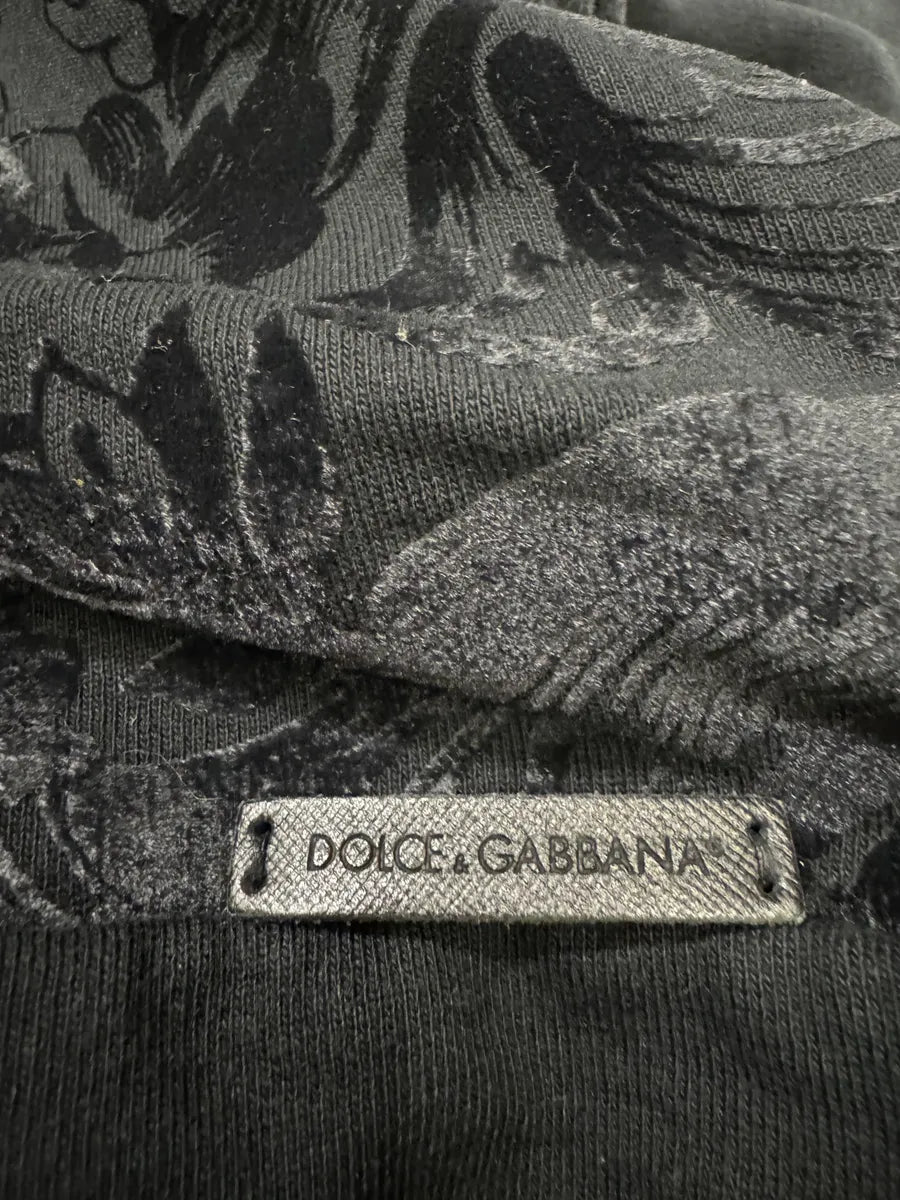 2000s Dolce & Gabbana Tribal Dark Shadow Relief Hoodie (L) 6
