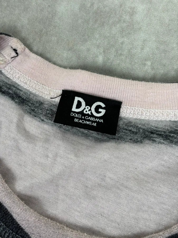 SS2010 Dolce & Gabbana Trompe L’Oeil Stripes Polo T-Shirt eJaLNxV 6