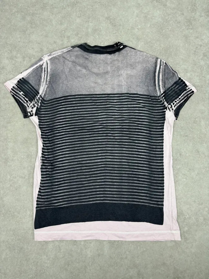 SS2010 Dolce & Gabbana Trompe L’Oeil Stripes Polo T-Shirt eJaLNxV 4