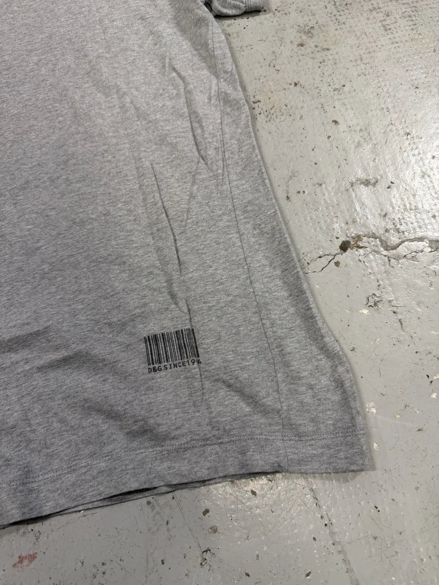 2000s Dolce & Gabbana Trompe L’Oeil Tie Grey T-Shirt gbevJJV 3