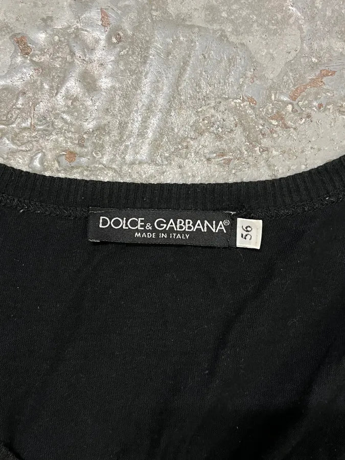2000s Dolce & Gabbana Très Jolies Folies Black Tank Top CYWILCO 7
