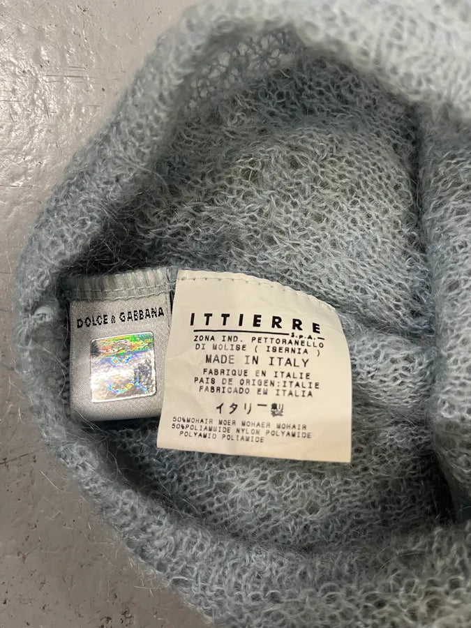 2000s Dolce & Gabbana Turquoise Mohair Beanie CVCfjuB 5