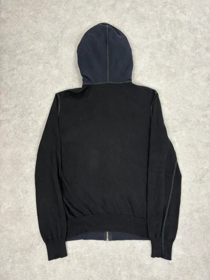 2000s Dolce & Gabbana Two Tone Black & Navy Zip Hoodie OpXWzNw 11
