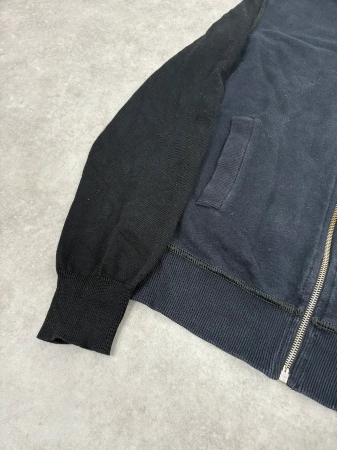 2000s Dolce & Gabbana Two Tone Black & Navy Zip Hoodie OpXWzNw 5