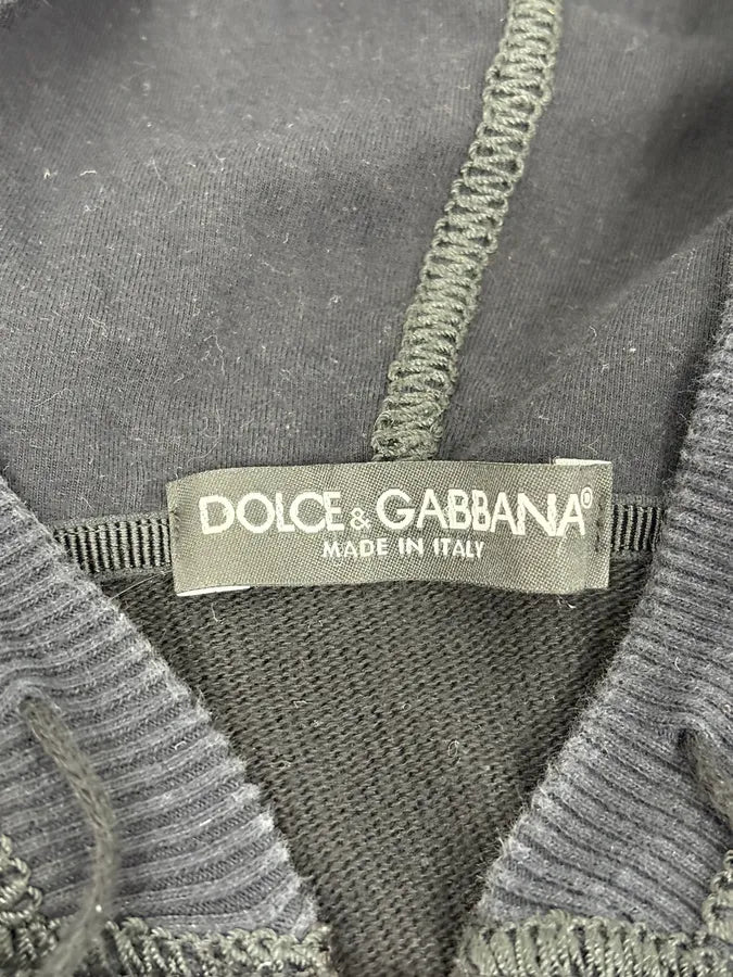 2000s Dolce & Gabbana Two Tone Black & Navy Zip Hoodie OpXWzNw 7