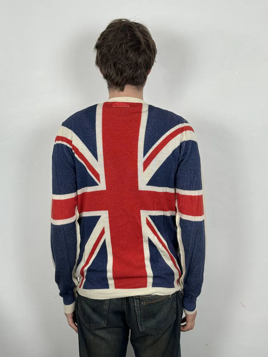 2000s Dolce & Gabbana UK Flag Cardigan Sweater DKemGkp 3