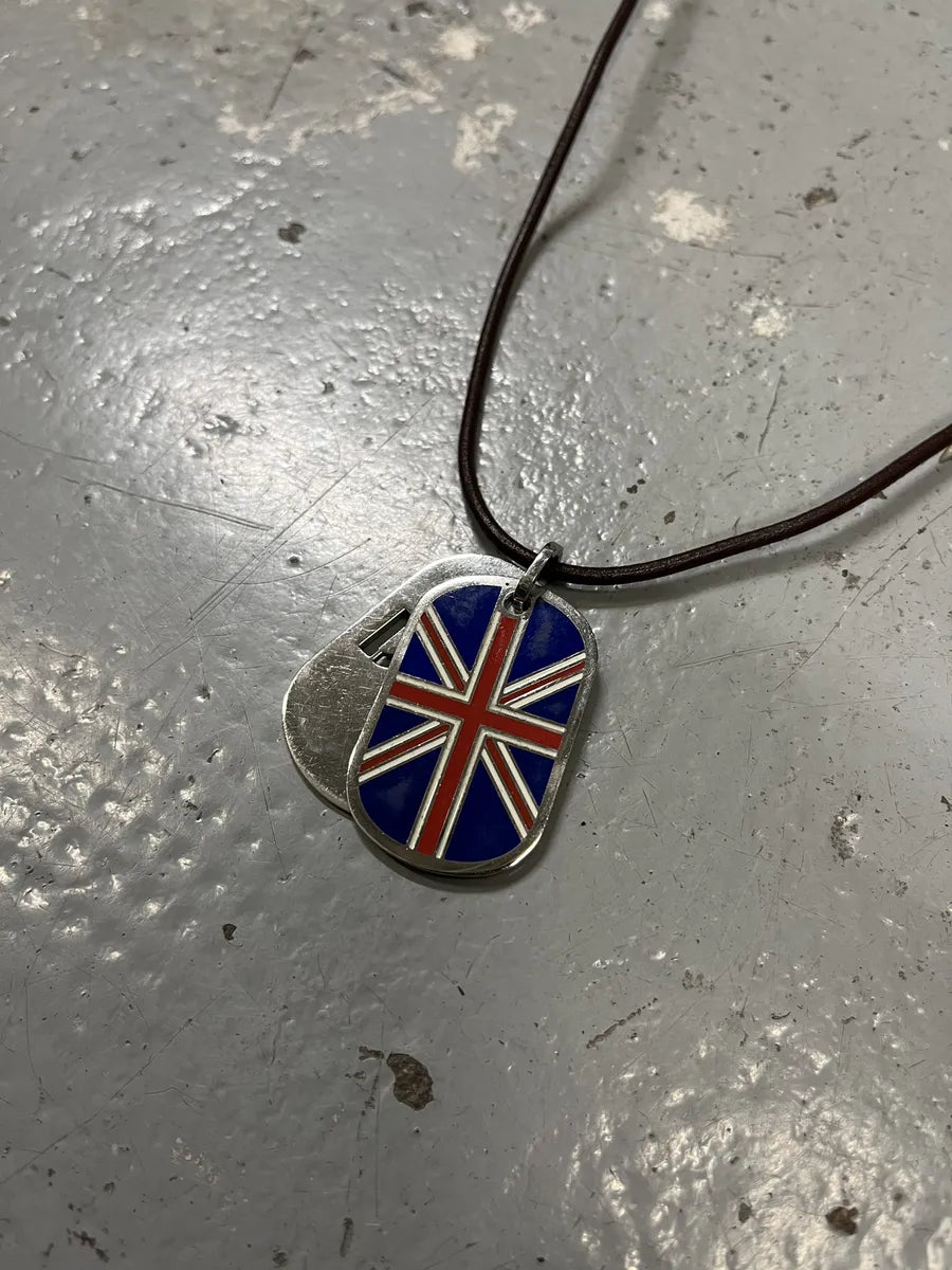 2000s Dolce & Gabbana UK Flag Dog Tags Necklace HAWXQnR 2