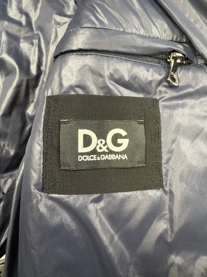 2000s Dolce & Gabbana UK Flag Hooded Red & Navy Puffer Vest Jacket JbSDrcP 10