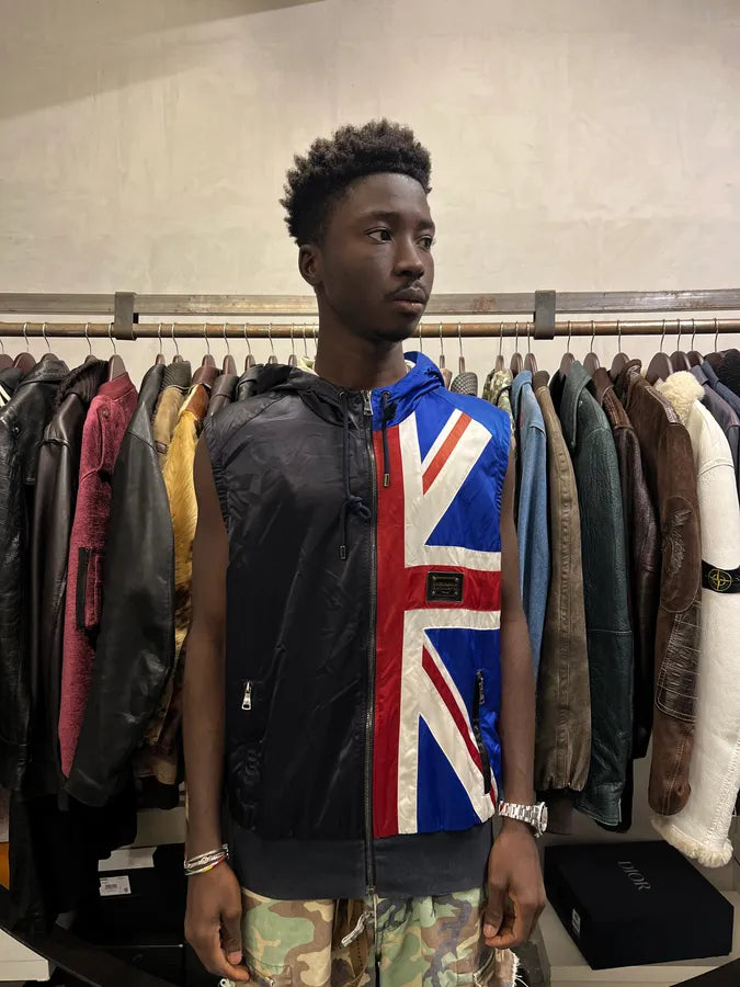 2000s Dolce & Gabbana UK Flag Hooded Vest YTtNWZh 1