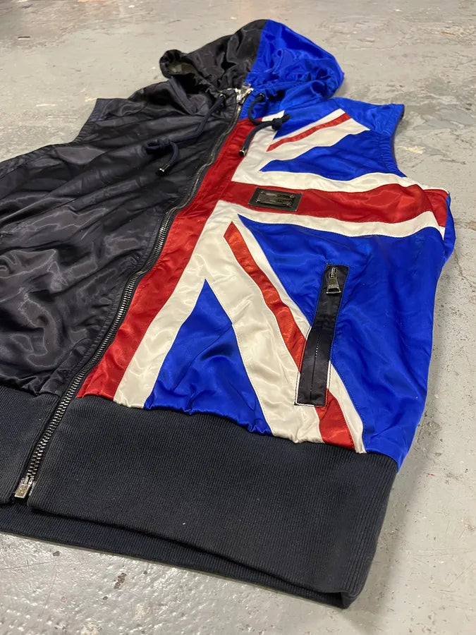 2000s Dolce & Gabbana UK Flag Hooded Vest YTtNWZh 4