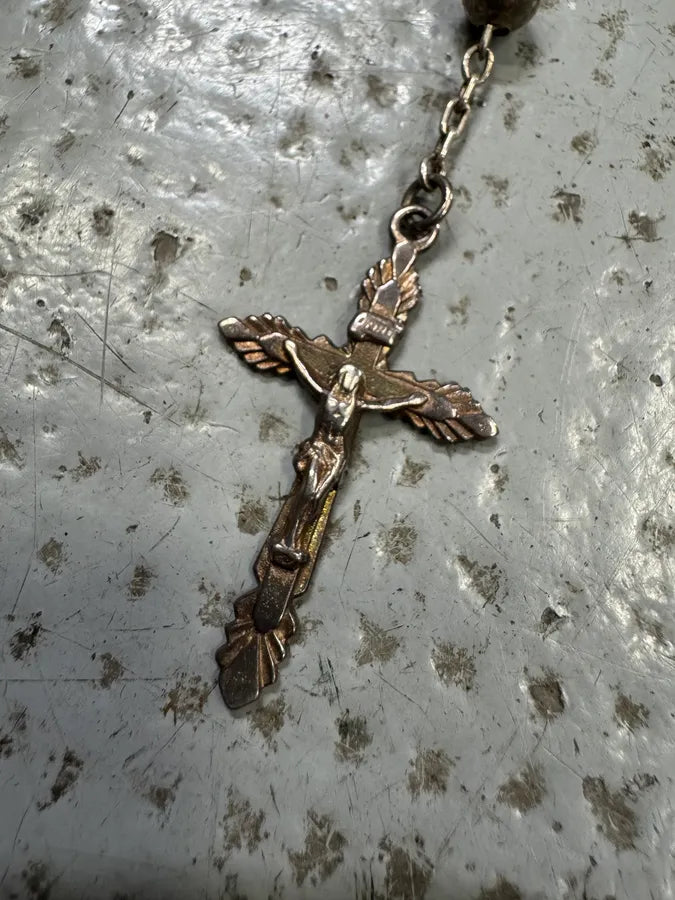 2000s Dolce & Gabbana Used Metal Rosary Cross Necklace hdmHFLY 3