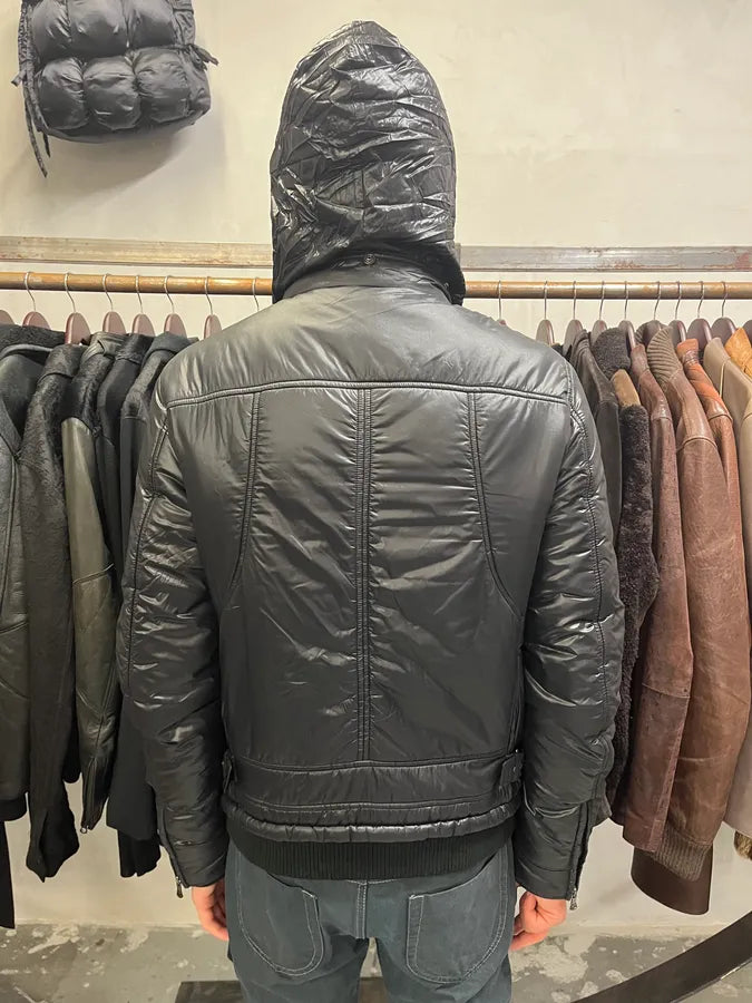 2000s Dolce & Gabbana Utility Black Multi Zips Puffer Jacket (M) zPXqLeH 2