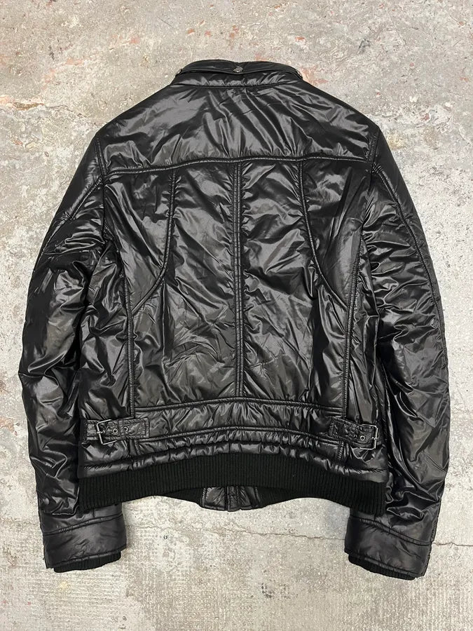 2000s Dolce & Gabbana Utility Black Multi Zips Puffer Jacket (M) zPXqLeH 6