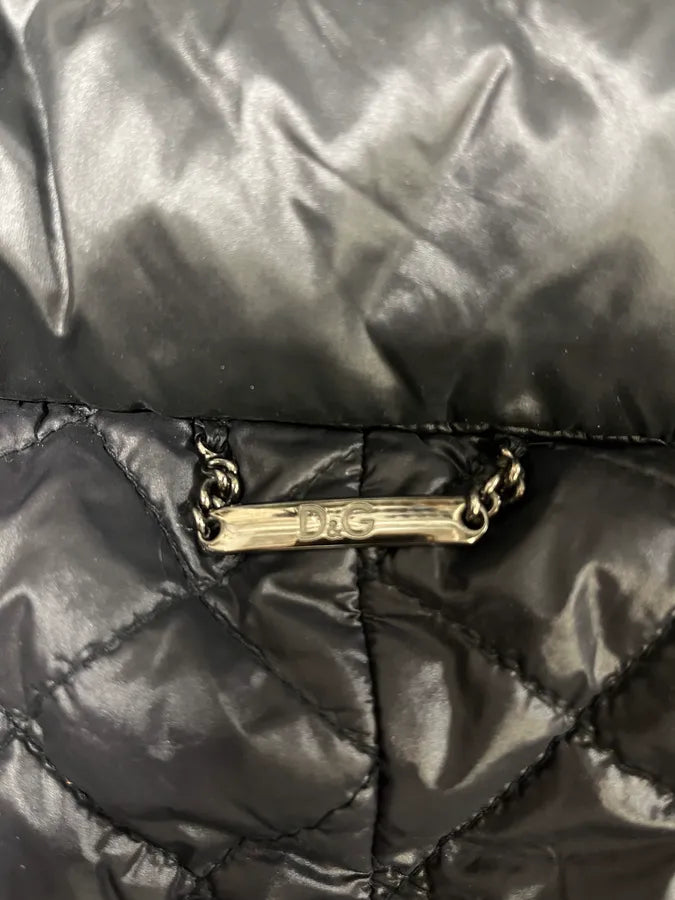 2000s Dolce & Gabbana Utility Black Multi Zips Puffer Jacket (M) zPXqLeH 9