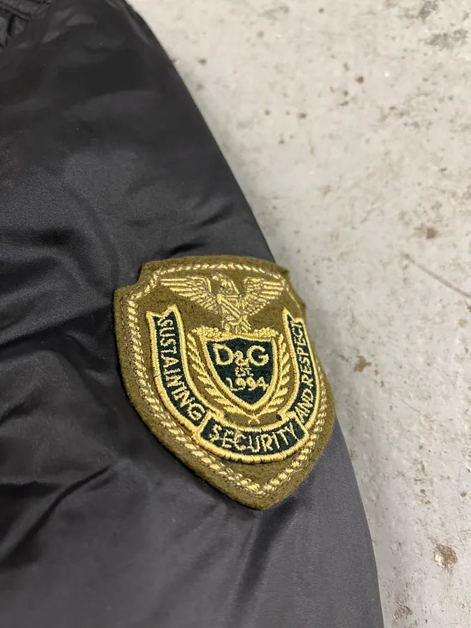 2000s Dolce & Gabbana Utility Zips Black Puffer Jacket (M) 2