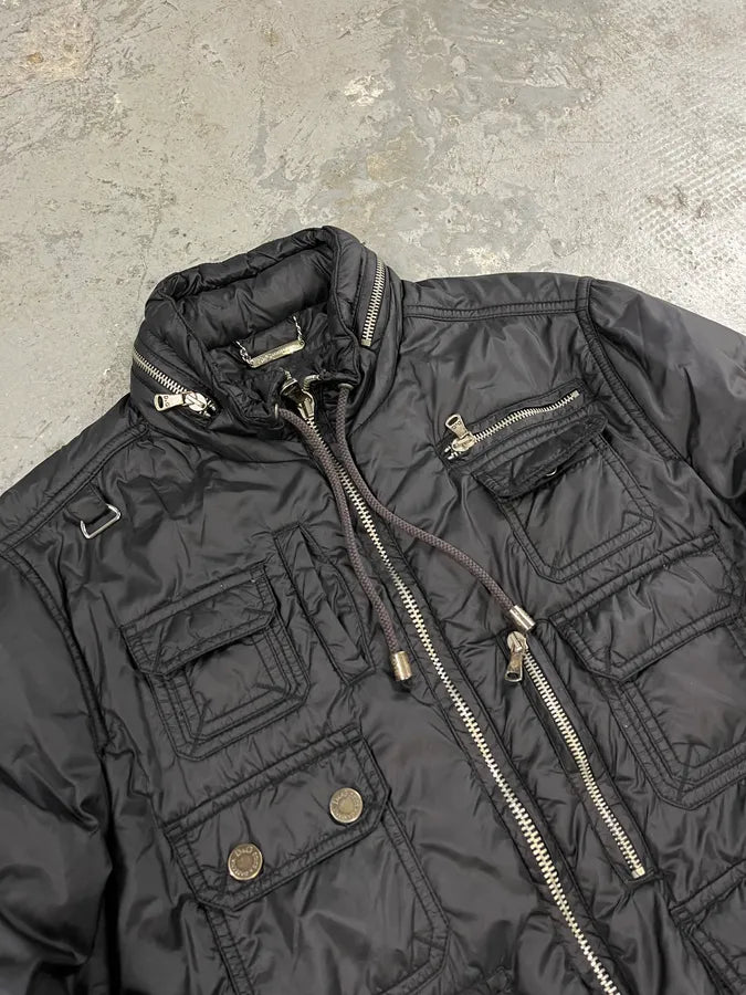 2000s Dolce & Gabbana Utility Zips Black Puffer Jacket (M) 1