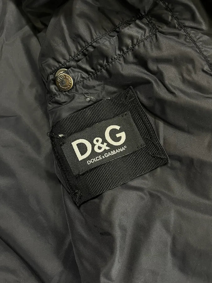 2000s Dolce & Gabbana Utility Zips Black Puffer Jacket (M) 4