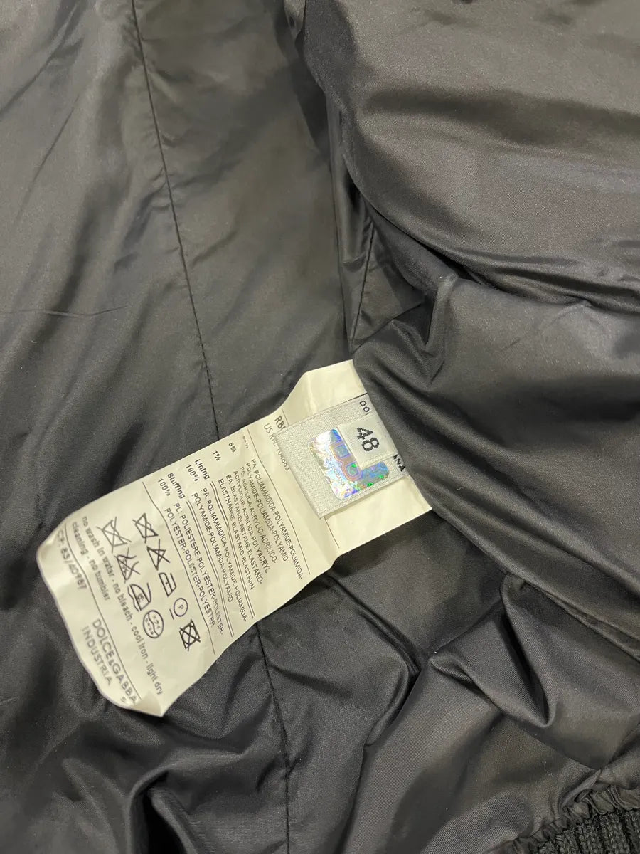 2000s Dolce & Gabbana Utility Zips Black Puffer Jacket (M) 8