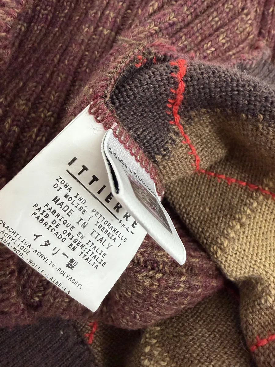 2000s Dolce & Gabbana V Neck Beige & Brown British Sleeveless Sweater iDoGqvz 6