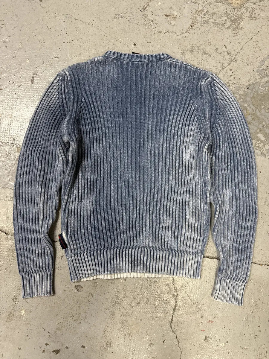 2000s Dolce & Gabbana V-Neck Blue Wool Sweater PUlHehg 4
