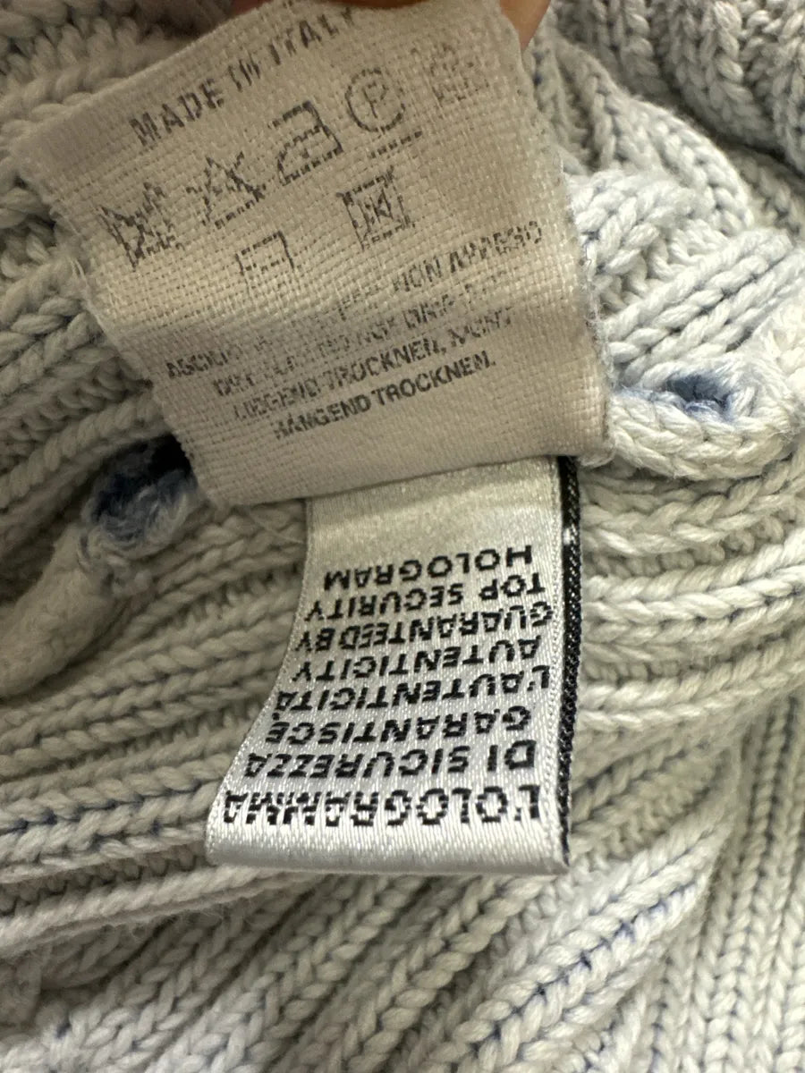 2000s Dolce & Gabbana V-Neck Blue Wool Sweater PUlHehg 9