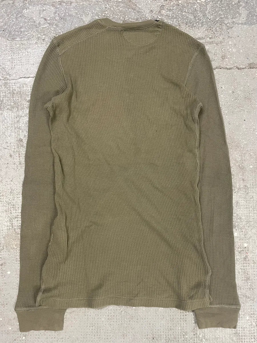 2000s Dolce & Gabbana Waffle Thermal Buttoned Longsleeves Henley (XS/S) 3