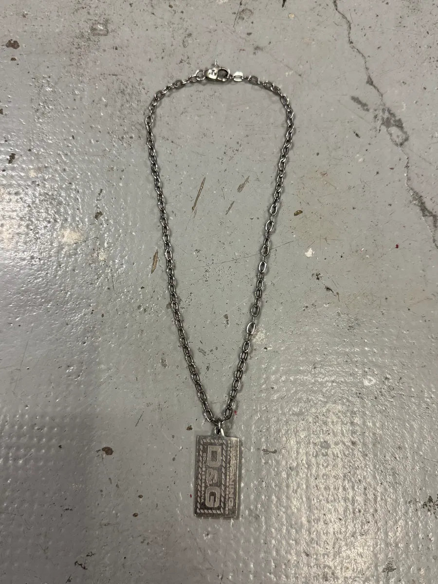 2000s Dolce & Gabbana Warning Pendant Necklace qmLSFbu 0