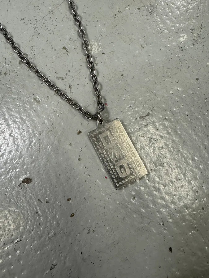 2000s Dolce & Gabbana Warning Pendant Necklace qmLSFbu 3
