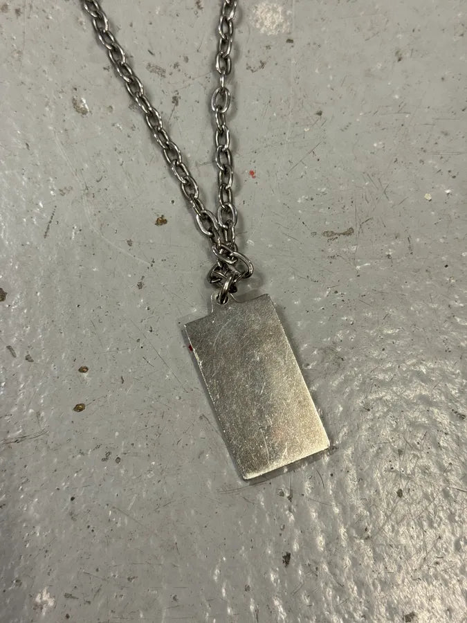 2000s Dolce & Gabbana Warning Pendant Necklace qmLSFbu 5