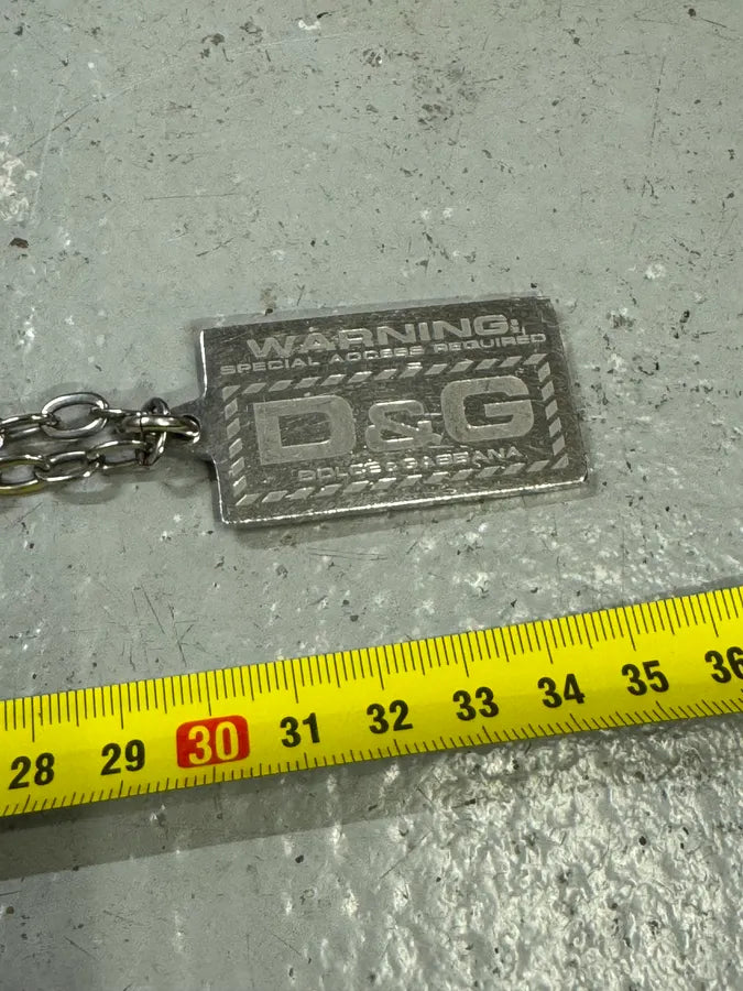 2000s Dolce & Gabbana Warning Pendant Necklace qmLSFbu 7